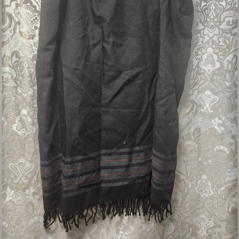 Dana Buchman Black Wool Wrap Skirt